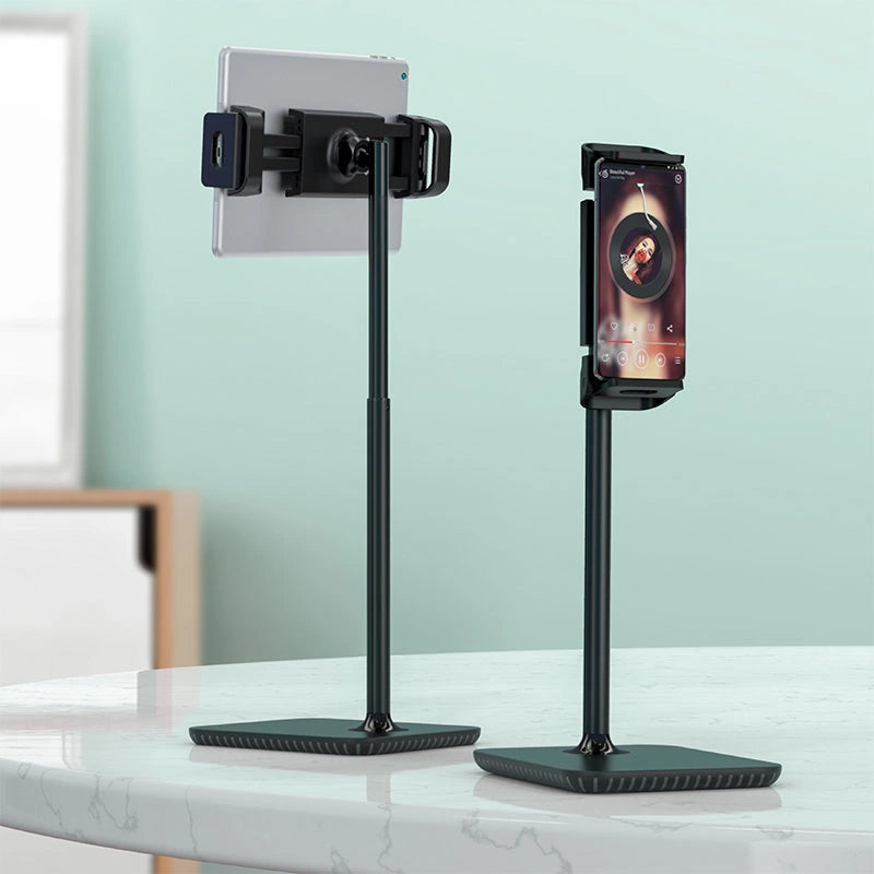 Acefast teleskopisk telefon- og tabletholder (135-230 mm bred) til skrivebordet 360° sort (E4 sort)