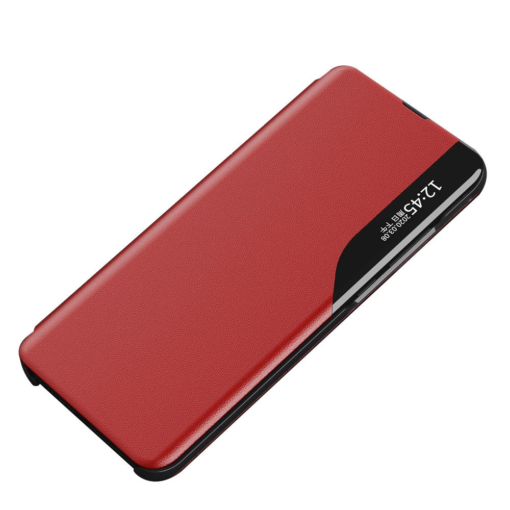 Eco læder View Case Elegant Flip Cover med Stand Function Poco M4 Pro 5G Red