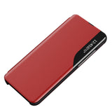 Eco læder View Case Elegant Flip Cover med Stand Function Poco M4 Pro 5G Red