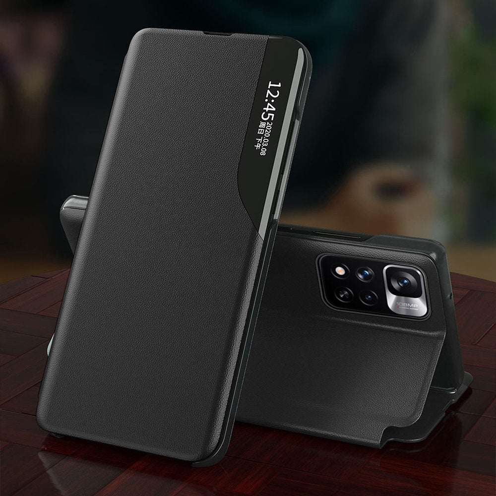 Eco læder View Case Elegant Flip Cover med Stand Funktion Poco M4 Pro 5G Blue