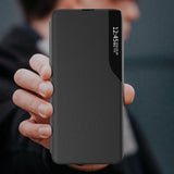 Eco Leather View Case Elegant Flip Cover Stand Function Poco M4 Pro 5G Sort