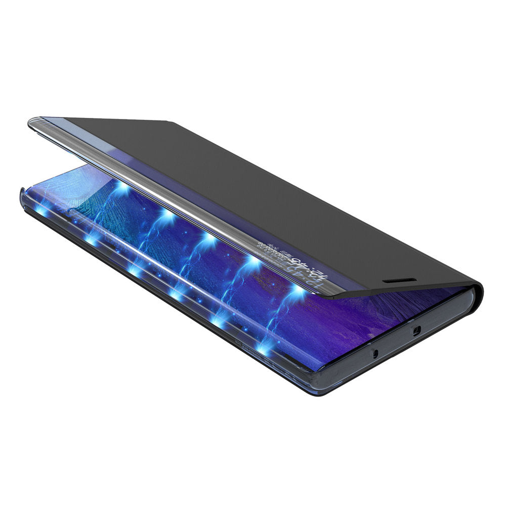 Ny Sleep Case-dæksel med stativfunktion til Samsung Galaxy A03s (166.5) sort