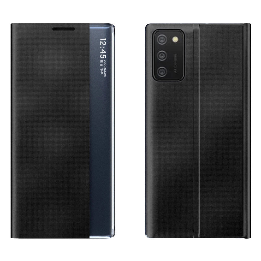 Ny Sleep Case-dæksel med stativfunktion til Samsung Galaxy A03s (166.5) sort