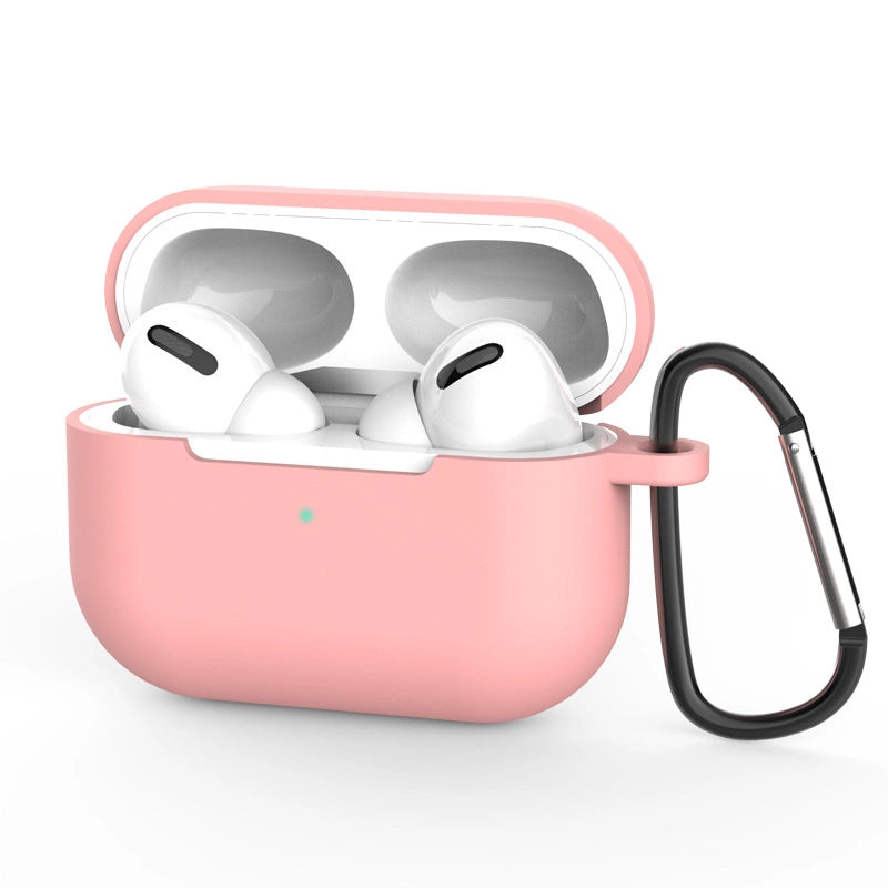 AirPods Pro 2 / AirPods Pro-kasse af silikone med blødt øretelefonomslag + Keychain Lobster Klem Pendant Pink (kasse D)