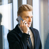 Dux Ducis Hivo Læder Flip Cover Ægte læder tegnebog til kort og dokumenter Samsung Galaxy S22 + (S22 Plus) Blå