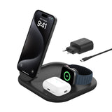 Belkin BoostCharge Hovedtelefoner, Smartphone, SmartWatch Sort USB Trådløs opladning Hurtig opladning Indendørs