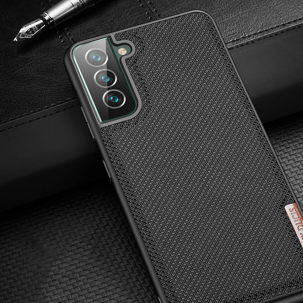 Dux Ducis Fino case er lavet af nylon materiale til Samsung Galaxy S22 + (S22 Plus) blå