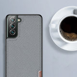 Dux Ducis Fino case er lavet af nylon materiale til Samsung Galaxy S22 + (S22 Plus) blå