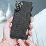 Dux Ducis Fino case er lavet af nylon materiale til Samsung Galaxy S22 + (S22 Plus) blå