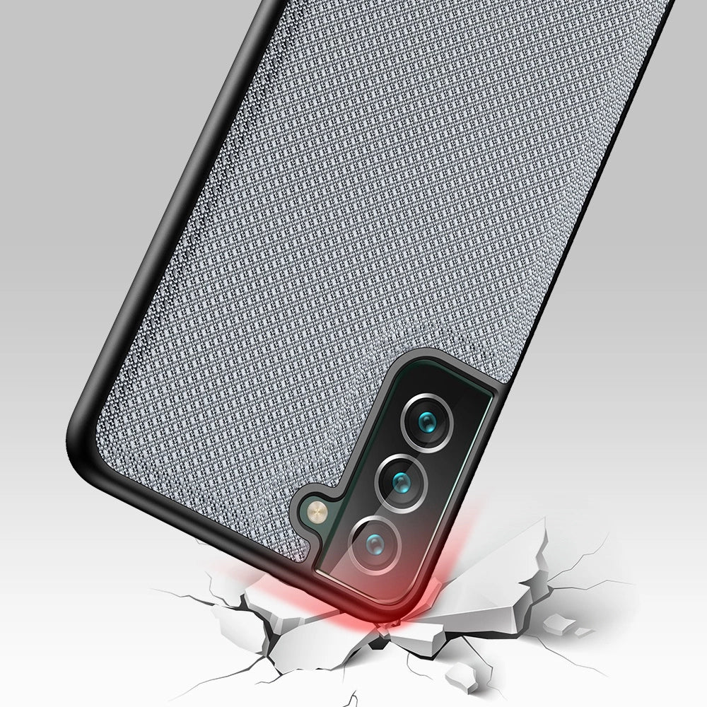 Dux Ducis Fino case er lavet af nylon materiale til Samsung Galaxy S22 + (S22 Plus) blå