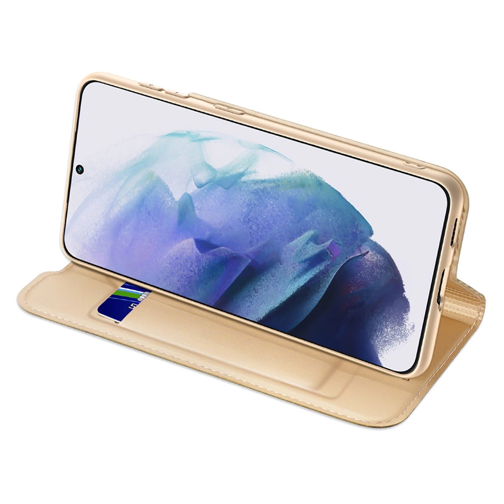 Dux Ducis Skin Pro Holster Cover Flip Cover til Samsung Galaxy S22 + (S22 Plus) guld