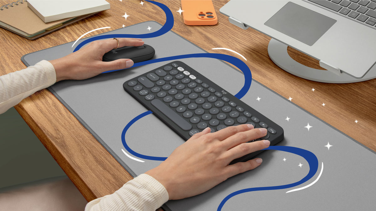 Logitech Pebble Keys 2 K380s Tastatur Saks Trådløs US International