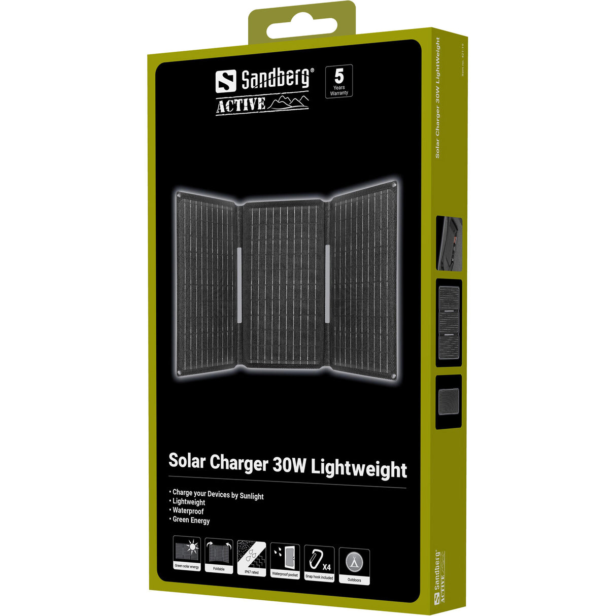 Sandberg 421-19 solpanel 30 W Monokrystallinsk silicium