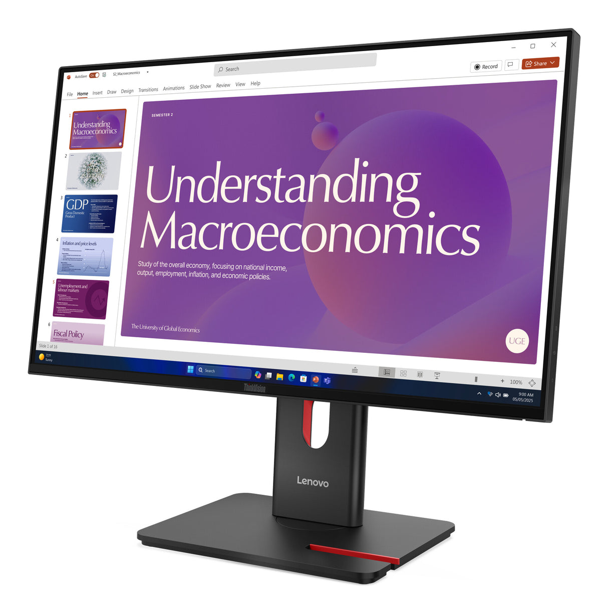 Lenovo ThinkVision T24D-40 computerskærm 60,5 cm (23.8") 1920 x 1080 pixel Fuld HD LCD Sort