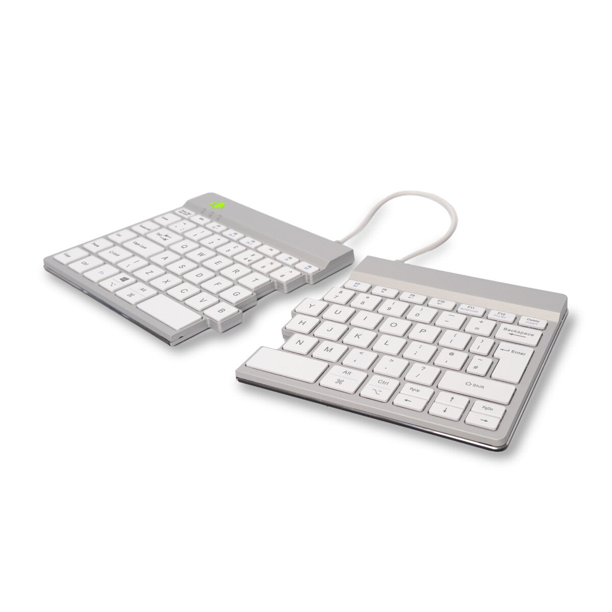 R-Go Tools Ergonomisch toetsenbord R-Go Split Break met pauzesoftware, gesplitst toetsenbord, QWERTY (UK), Bluetooth, wit