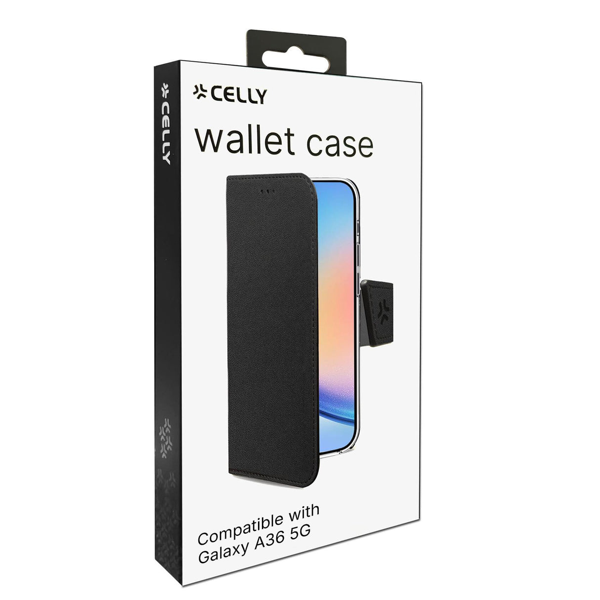 Celly WALLY mobiltelefon etui 17 cm (6.7") Tegnebogsetui Sort