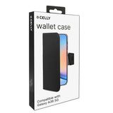 Celly WALLY mobiltelefon etui 17 cm (6.7") Tegnebogsetui Sort
