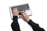 Mousetrapper Alpha tastatur Mus inkluderet Kontor USB + Bluetooth QWERTY Nordisk Sølv
