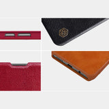 Nillkin Qin Case Case til Xiaomi Redmi Note 11T 5G / Note 11S 5G / Note 11 5G (Kina) / Poco M4 Pro 5G Kamera Cover Holster Cover Flip Case Brown