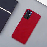 Nillkin Qin Case Case til Xiaomi Redmi Note 11T 5G / Note 11S 5G / Note 11 5G (Kina) / Poco M4 Pro 5G Kamera Cover Holster Cover Flip Case Brown