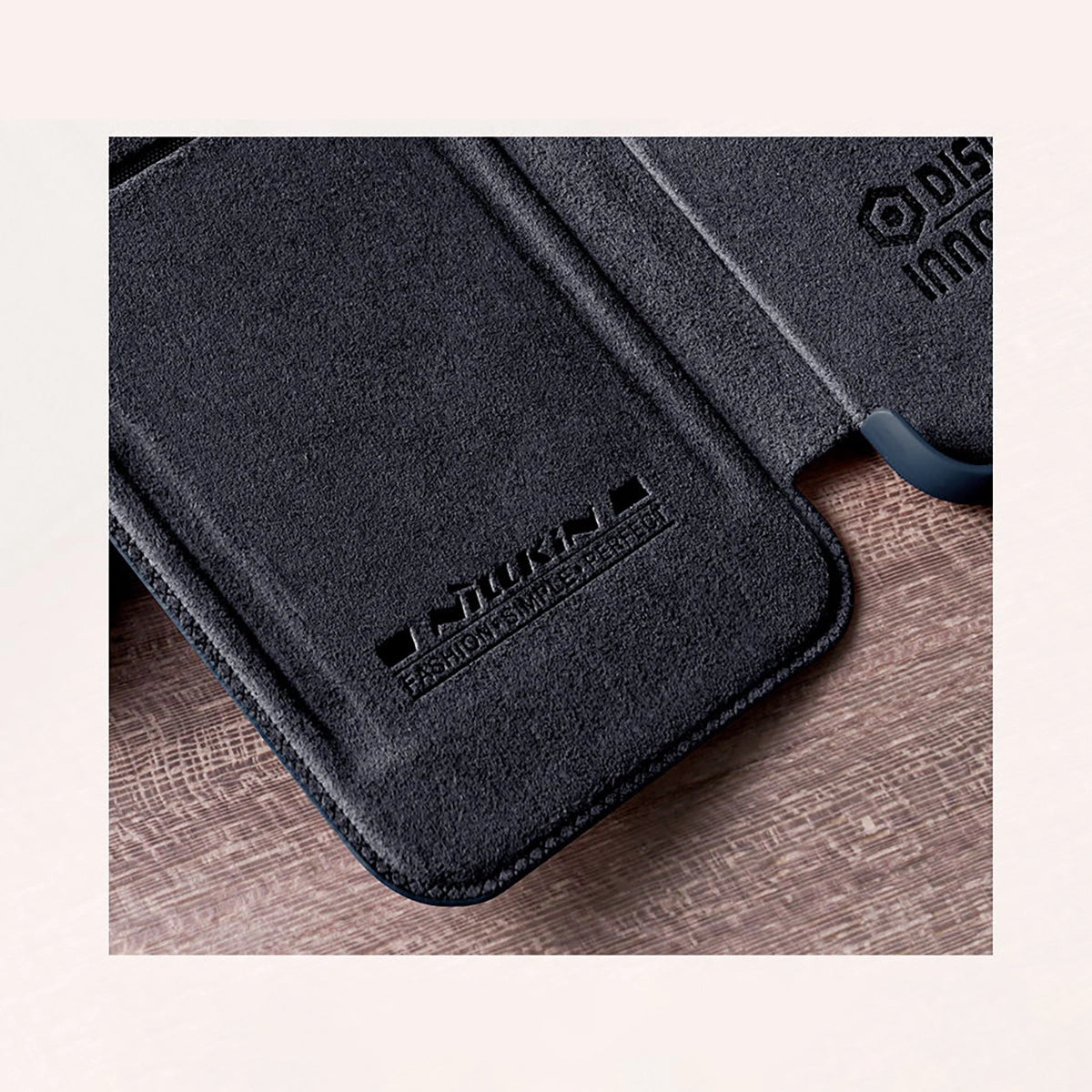 Nillkin Qin læder Pro Case Case for Samsung Galaxy S22 + (S22 Plus) Kamera beskytter Holster Cover Flip Case sort