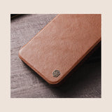 Nillkin Qin læder Pro Case Case for Samsung Galaxy S22 + (S22 Plus) Kamera beskytter Holster Cover Flip Case sort