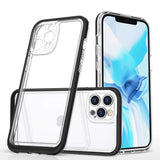 Klar 3in1 case til iPhone 12 Pro ramme gel cover sort