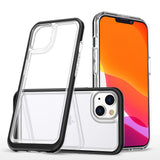 Gennemsigtig 3in1 case til iPhone 13 mini gel cover med ramme sort