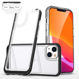 Gennemsigtig 3in1 case til iPhone 13 mini gel cover med ramme sort