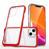 Klar 3in1 case til iPhone 13 mini gel cover med ramme rød