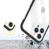 Klar 3in1 case til iPhone 13 Pro ramme gel cover sort