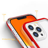 Klar 3in1 Case til iPhone 13 Pro Max Frame Cover Gel Red