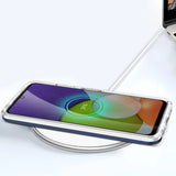 Clear 3in1 Case til Samsung Galaxy A22 5G Frame Gel Cover Blå