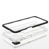 Klar 3in1 Case til Samsung Galaxy A22 4G Frame Gel Cover sort