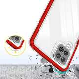 Klar 3in1 Case til Samsung Galaxy A22 4G Frame Gel Cover Red