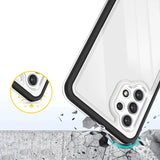 Clear 3in1 Case til Samsung Galaxy A32 5G Frame Gel Cover sort