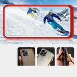 Clear 3in1 Case til Samsung Galaxy A32 5G Frame Gel Cover Rød