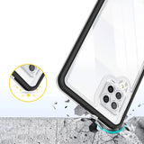 Clear 3in1 Case til Samsung Galaxy A42 5G Frame Gel Cover sort