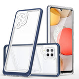 Klar 3in1 Case til Samsung Galaxy A42 5G Frame Gel Cover Blå