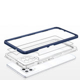 Klar 3in1 Case til Samsung Galaxy A42 5G Frame Gel Cover Blå
