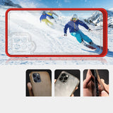 Clear 3in1 Case til Samsung Galaxy A42 5G Frame Gel Cover Rød