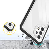 Clear 3in1 Case til Samsung Galaxy A72 4G Frame Gel Cover sort