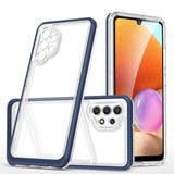 Clear 3in1 Case til Samsung Galaxy A72 4G Frame Gel Cover Blå