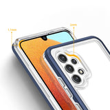 Clear 3in1 Case til Samsung Galaxy A72 4G Frame Gel Cover Blå