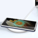 Clear 3in1 Case til Samsung Galaxy S21 Ultra 5G Frame Gel Cover Blå
