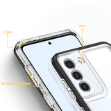 Clear 3in1 Case til Samsung Galaxy S22 + (S22 Plus) Frame Gel Cover sort