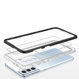 Clear 3in1 Case til Samsung Galaxy S22 + (S22 Plus) Frame Gel Cover sort