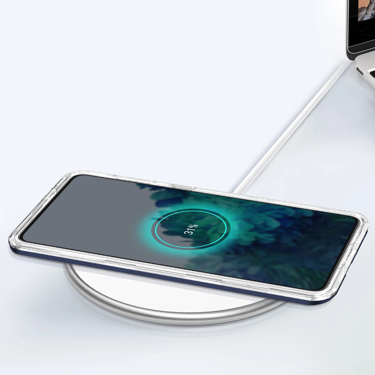 Clear 3in1 Case til Samsung Galaxy S22 + (S22 Plus) Frame Gel Cover Blå