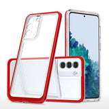 Gennemsigtig 3in1 case til Samsung Galaxy S22 + (S22 Plus) ramme gel cover rød