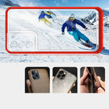 Clear 3in1 case til Samsung Galaxy S22 + (S22 Plus) ramme gel cover rød